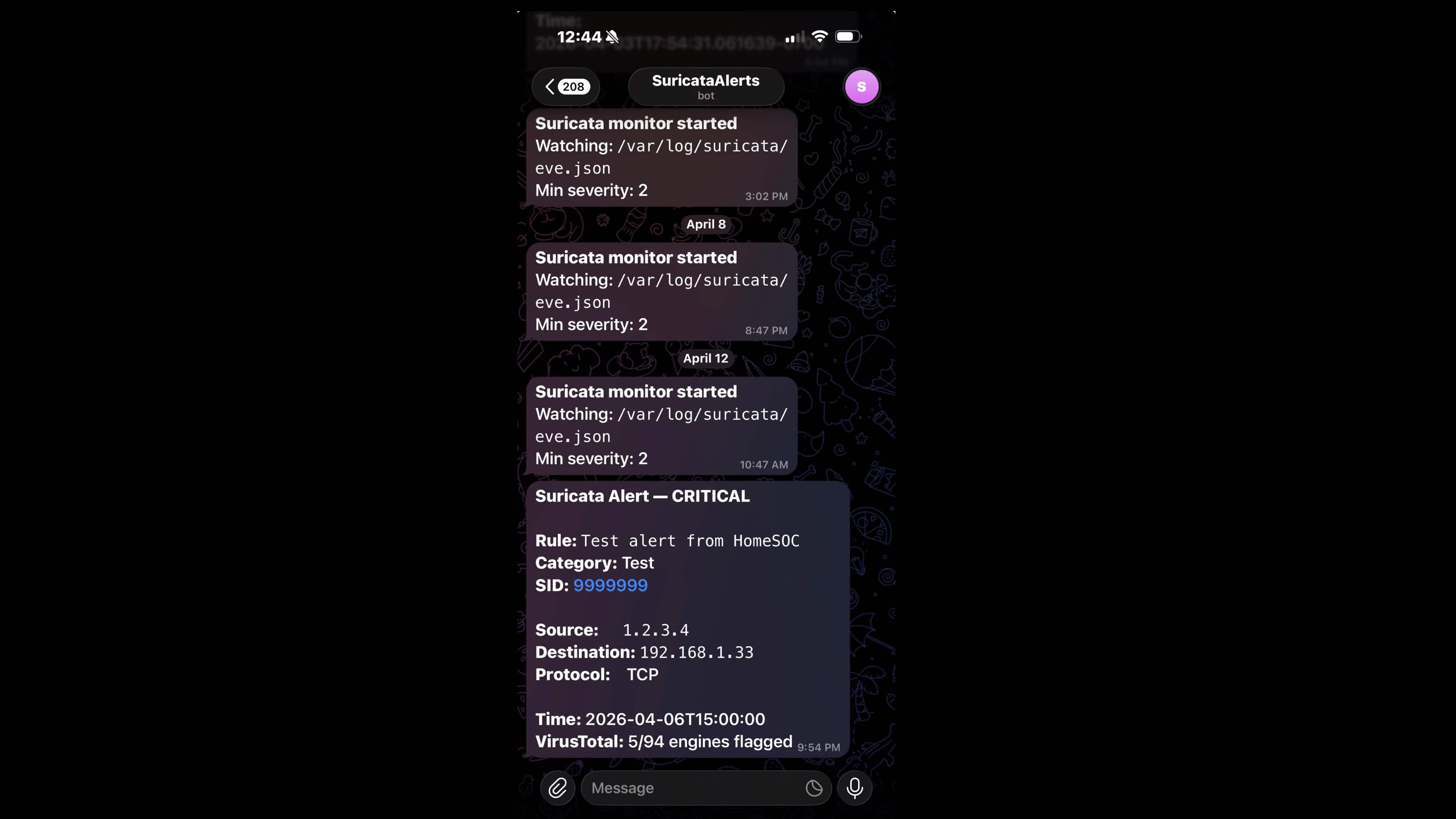 Telegram Alert